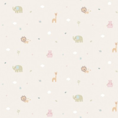 Papel pintado infantil Jungle beige