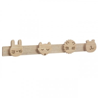 Perchero infantil de madera Animales