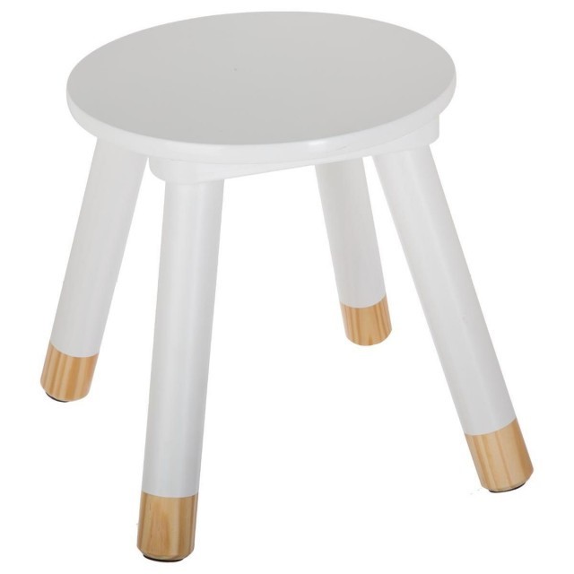 taburete-de-madera-infantil-blanco939269.jpg Taburete de madera infantil blanco - Imagen 1