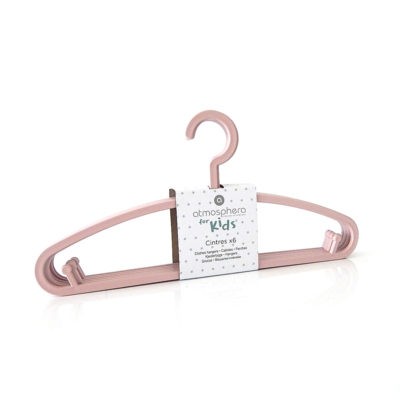 Pack de 6 perchas infantiles rosa