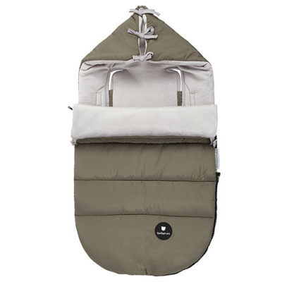 Saco universal para capazo New Basic verde con capucha