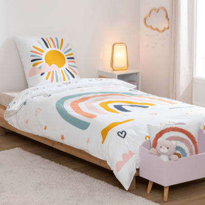Funda nórdica infantil de cama Arc en ciel