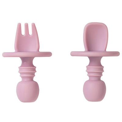 Cubiertos de iniciación antiahogo rosa