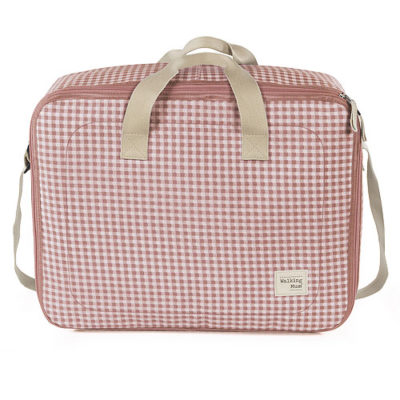 Maleta para el hospital I Love Vichy rosa