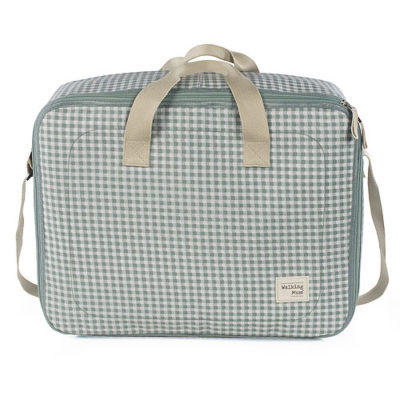 Maleta para el hospital I Love Vichy verde
