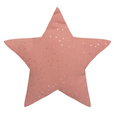Cojín infantil estrella terracota
