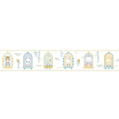 Cenefa autoadhesiva Confetti aquamarine