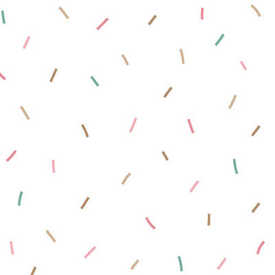 Papel pintado infantil Confetti rosa