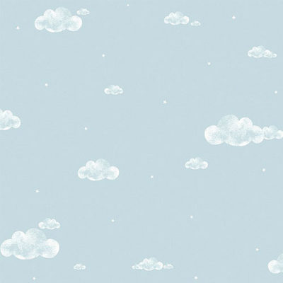 Papel pintado infantil Clouds azul
