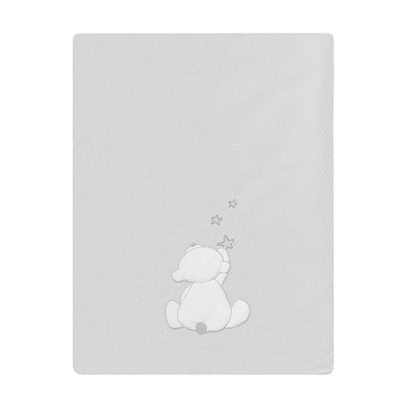 Colcha para moisés Teddy gris
