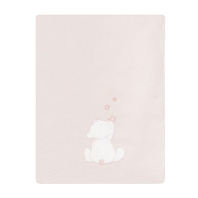 Colcha para moisés Teddy rosa