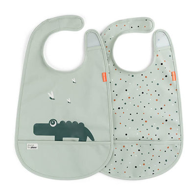 Pack de dos baberos Croco verde