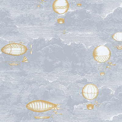 Papel pintado Expédition gris doré