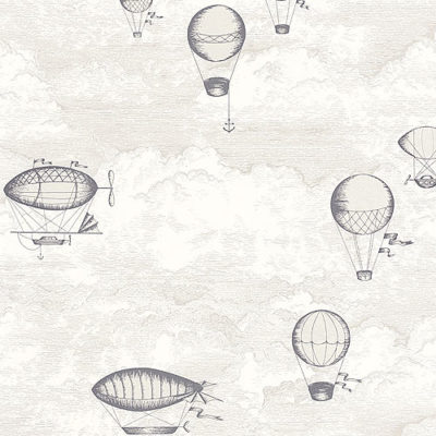 Papel pintado Expédition gris argent