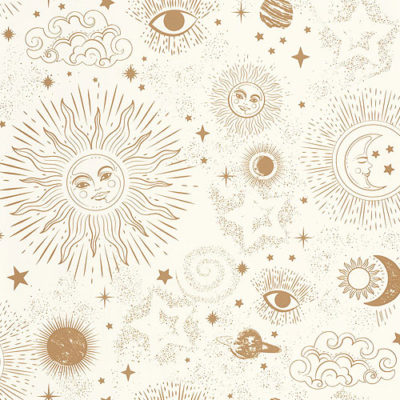 Papel pintado Young & Free - Live Your Dreams blanco