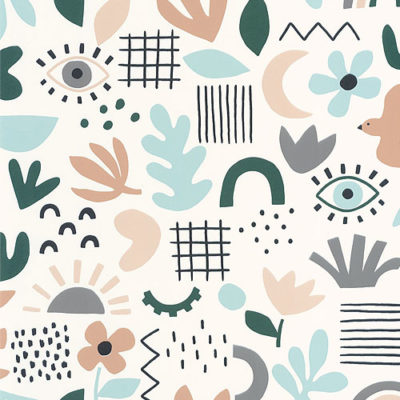 Papel pintado Young & Free - Feel Good verde