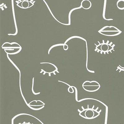 Papel pintado Young & Free - Just Smile verde