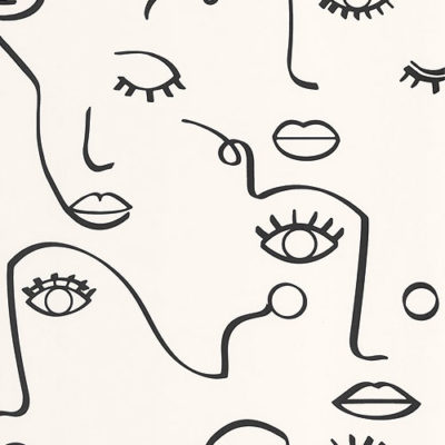 Papel pintado Young & Free - Just Smile blanco