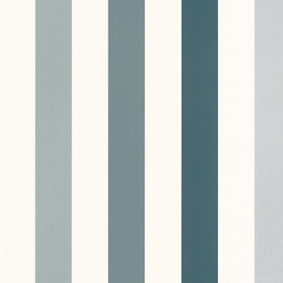 Papel pintado Young & Free - Stay Positive azul y gris