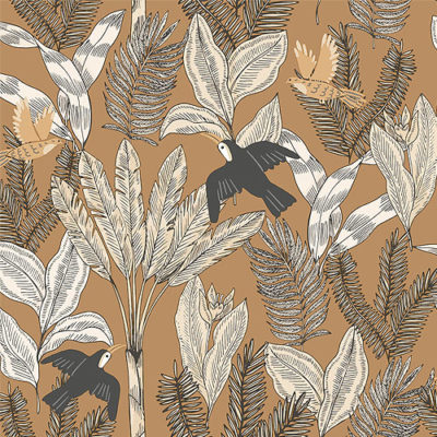 Papel pintado Autour du Monde - Explorer marrón