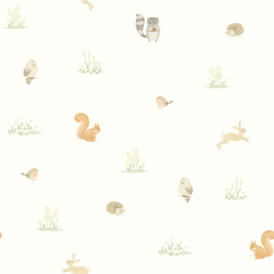 Papel pintado companion on the forest verde almendra