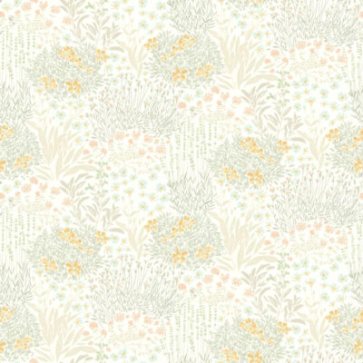 Papel pintado Flowered Grove verde almendra