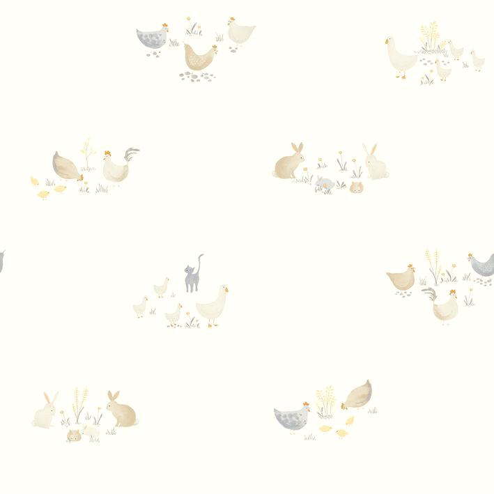 CASADECO_88372931(1) Papel pintado Companions of the Farm natural - Imagen 1