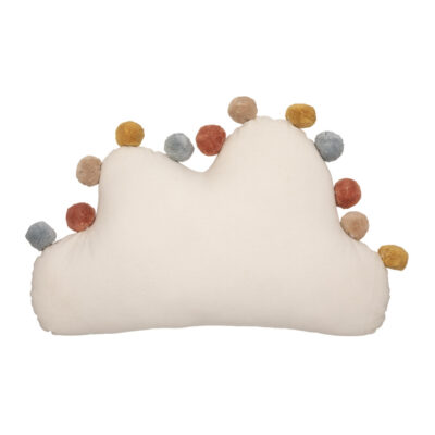 Cojín infantil nube pompons