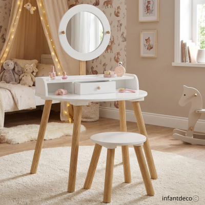 Tocador con taburete infantil bella
