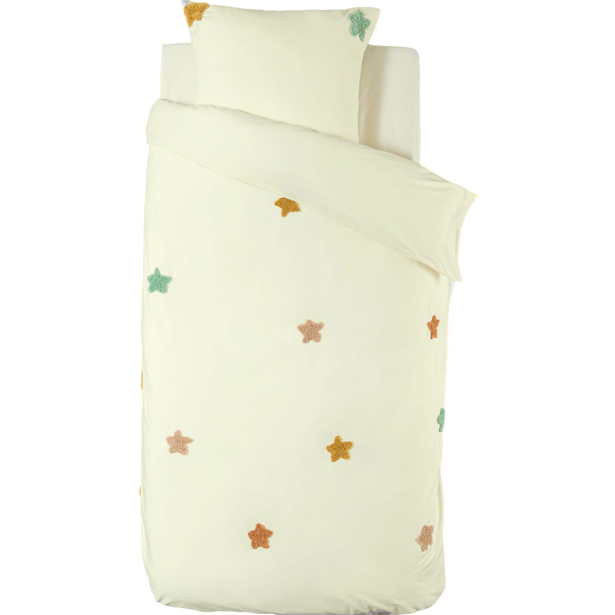 imgi_11_04W061264A Funda nórdica infantil de cama Stars beige - Imagen 1