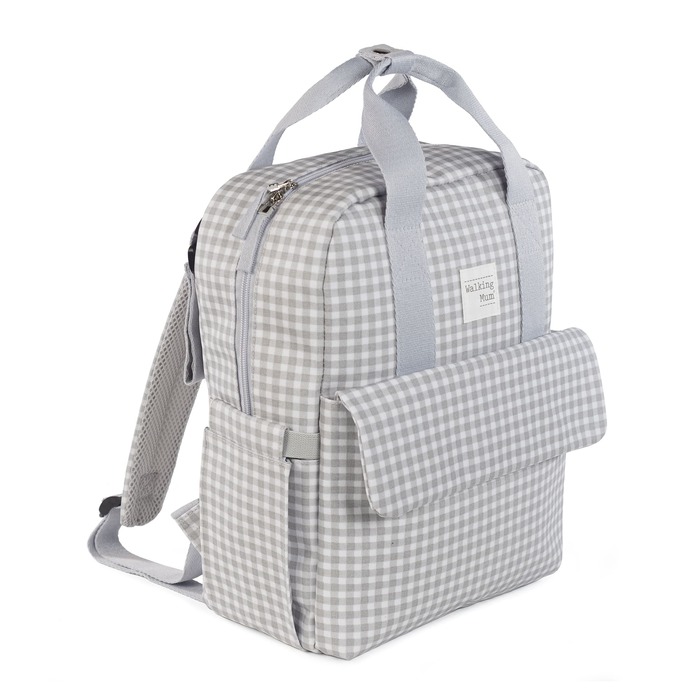 1120800080d Mochila maternal I Love Vichy Gris - Imagen 1