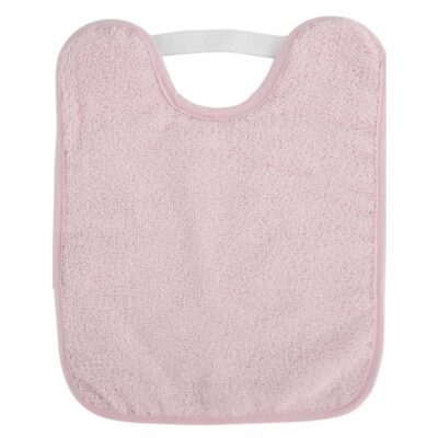 Babero rizo plastificado con goma Nude Pink