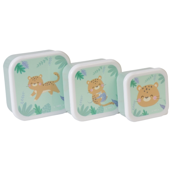 cajita (17) Set de 3 cajitas para alimentos Cheetah - Imagen 1