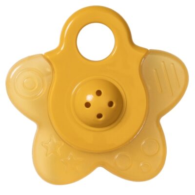 Mordedor de agua con sonajero Star Mustard