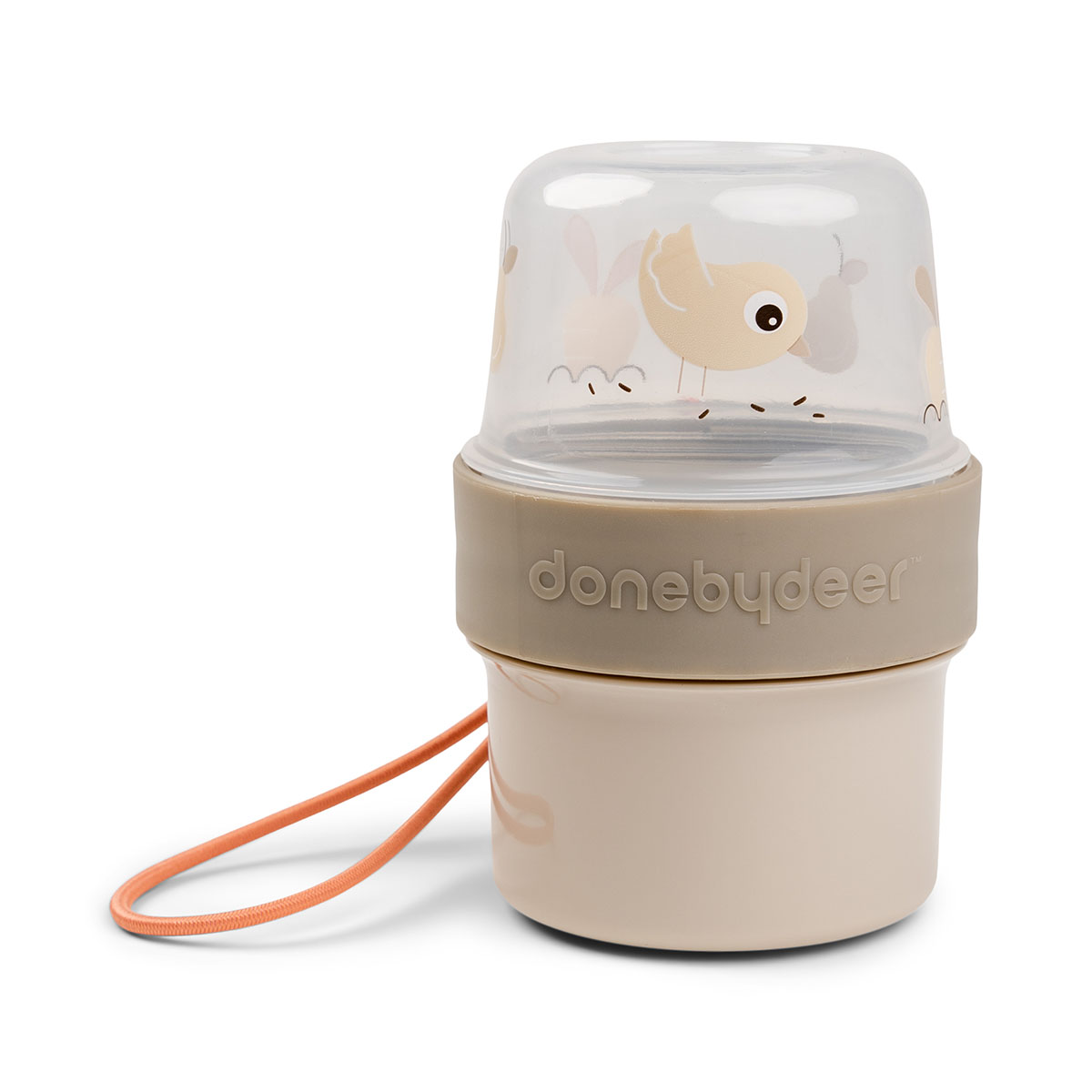 To go 2-way snack container S - Birdee - Sand Caja para guardar alimentos doble S Birdie Sand - Imagen 1