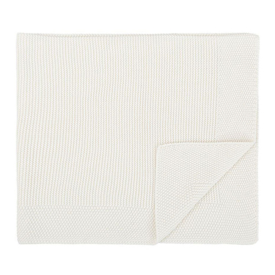 Manta para carro tricot blanco
