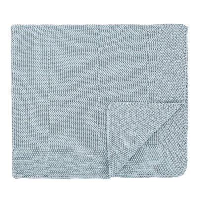 Manta para carro tricot azul grisáceo