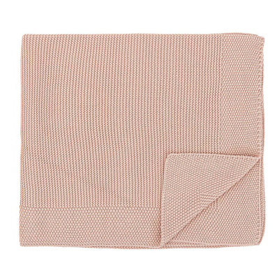 Manta para carro tricot rosa empolvado