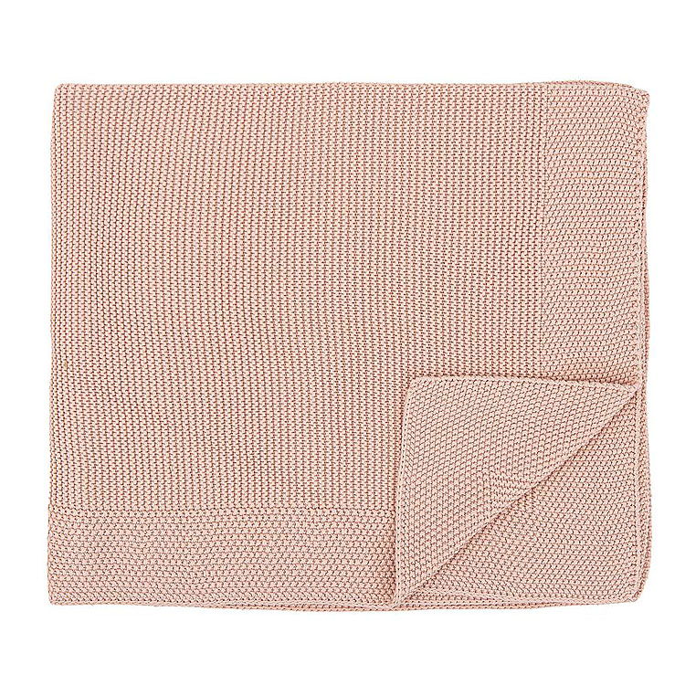 254000RE Manta para carro tricot rosa empolvado - Imagen 1