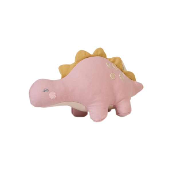 Diseño sin título (6) Peluche con sonajero "Wild Dinos" rosa - Imagen 1