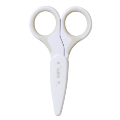 Tijeras para bebé con tapa Grey