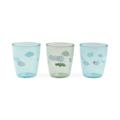 Set de 3 mini vasos Yummy Happy Clouds verde