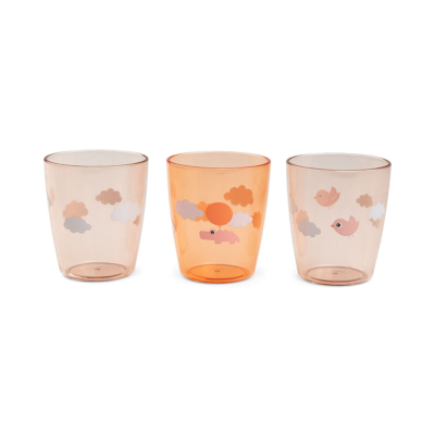 Set de 3 mini vasos Yummy Happy Clouds rosa