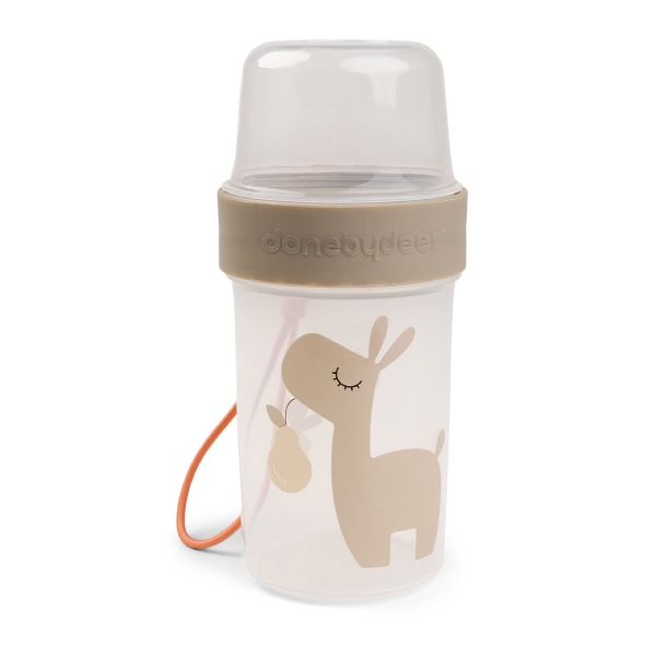 contenedor grande (1) Recipiente snack bidireccional Lalee Puzzle Deer Lalee Sand - Imagen 1