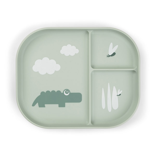 1736553 Plato con compartimentos Croco verde - Imagen 1