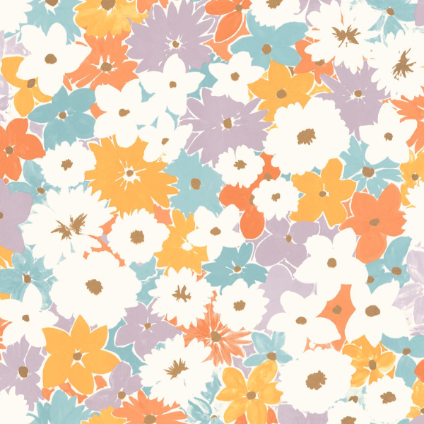 Diseño sin título (10) Papel pintado Let´s go Girls Flora multicolor - Imagen 1