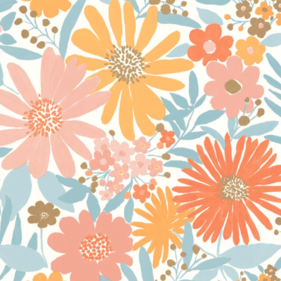 Papel pintado Let´s go Girls Marguerite amarillo azul