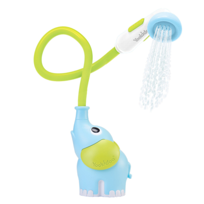 Ducha bañera elefante azul