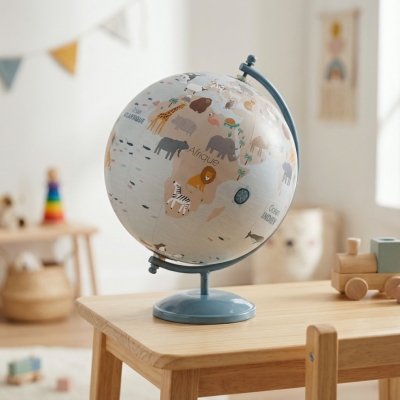 Globo terráqueo azul
