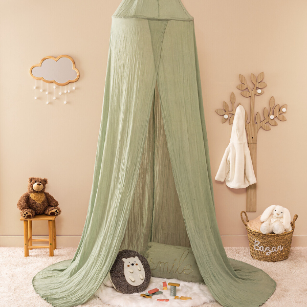 Sin título (600 × 600 px) (14) Dosel para cama infantil verde - Imagen 1